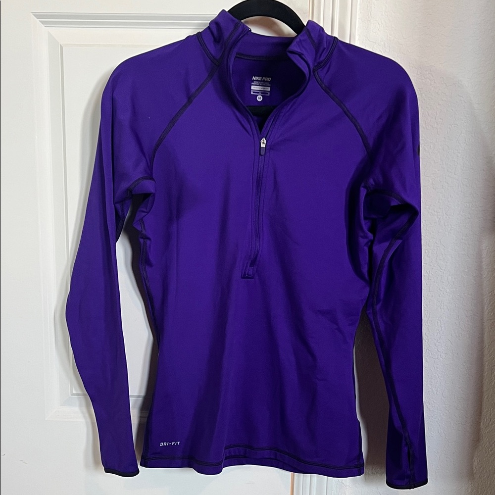 Nike Purple Long Sleeve Half-Zip Top